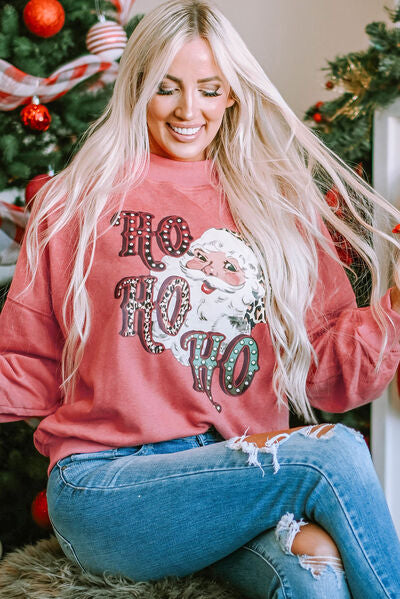 Ho Ho Ho Santa Graphic Sweatshirt