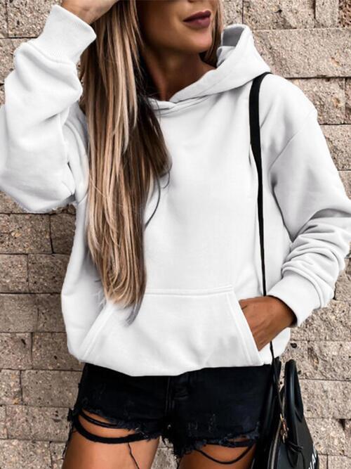 Classic White Long Sleeve Hoodie