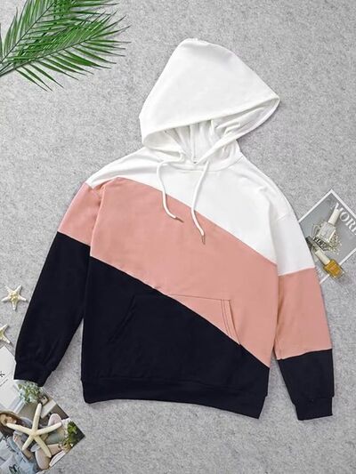 Drawstring Pocketed Hoodie